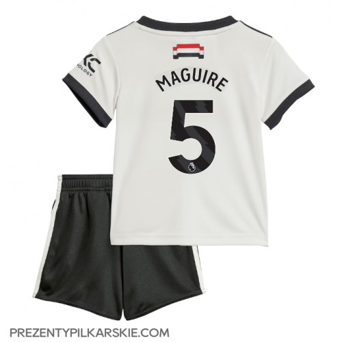Stroje piłkarskie Manchester United Harry Maguire #5 Koszulka Trzeciej dla dzieci 2024-25 Krótki Rękaw (+ szorty)